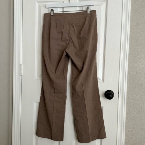 Eileen Fisher Linen Blend straight leg classic mid rise trousers 6 - Picture 4 of 10